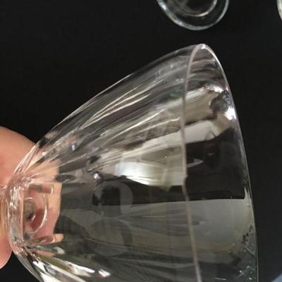 Lot of 14 Crystal Wine Goblets w/ Geometric Stems 7