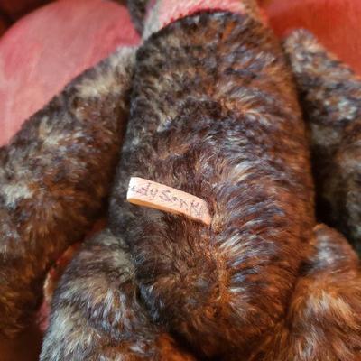Lot 112: 2002 Judy Senk 100th Anniversary Bear with Red Plaid Scarf