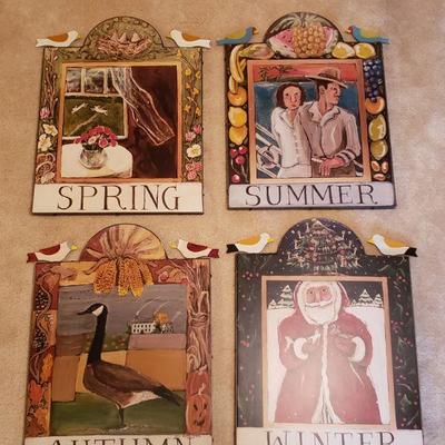 Lot 121: 4 Seasons Pictures by Nancy Thomas 1993