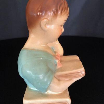 Single Bookend Boy Reading Book w/ Emily Dickinson Poems Lot # 430