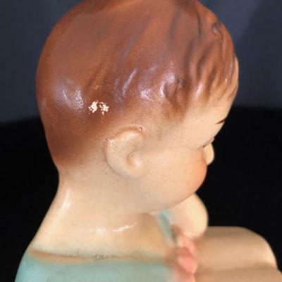 Single Bookend Boy Reading Book w/ Emily Dickinson Poems Lot # 430