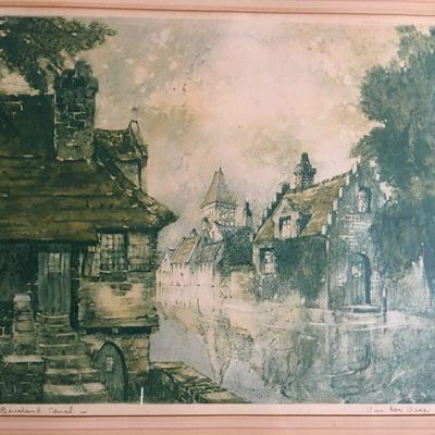 Euro Canal Print "Jan der Sine" 1955 by I. M. Chicago Co #123