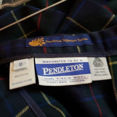 Lot 167: (2) Pendleton Plaid Pleated Skirts