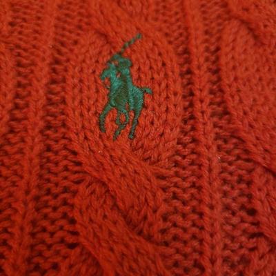 Lot 169: Ralph Lauren Red Sweater with Green Logo