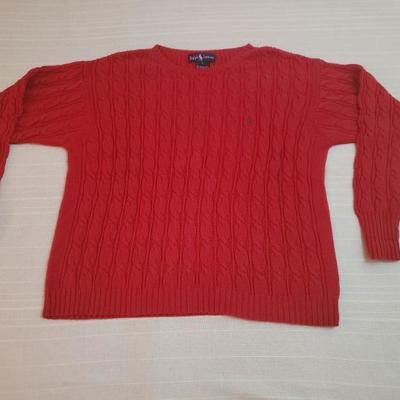 Lot 169: Ralph Lauren Red Sweater with Green Logo