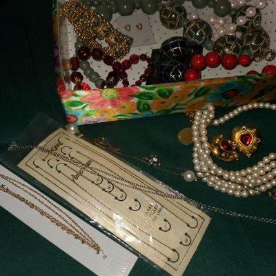 Vintage Box with Jewelry 