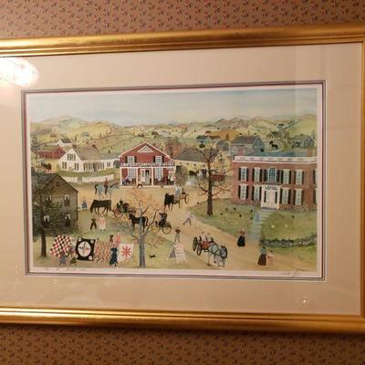Lot 192: Original Artwork "Quilt Sale" Signed & Numbered