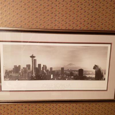 Lot 193: Joseph Scaylea "Cat with a View" Print