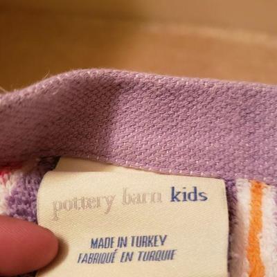Lot 199: (3) Pottery Barn Kids Striped Towels