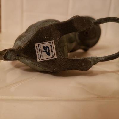 Lot 202: Small Bronze Cat Candleholder 