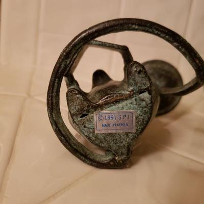 Lot 203: Small Bronze Mouse Candleholder 