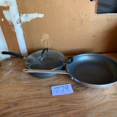 Lot 779. Two quality cooking pans