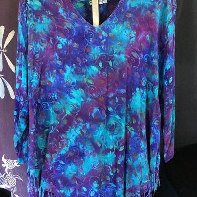Curated Collection Purple / Eggplant / Aqua XL - One Size: Coldwater Creek Dragon Fly, Jones New York, Mission Canyon LOT#155