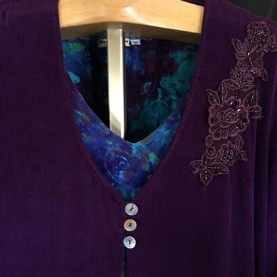 Curated Collection Purple / Eggplant / Aqua XL - One Size: Coldwater Creek Dragon Fly, Jones New York, Mission Canyon LOT#155