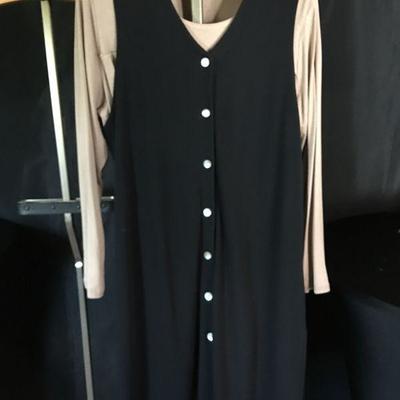 Curated by our Stylist - Collection of 6 pcs Tan / Black Size LG, XL, 1X Coldwater Creek, Chicos, Picadilly LOT#156