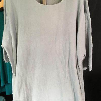 Curated 6 Pieces of Jade / Emerald & Black Blouses Pants Jackets Shirts: Simple People, Soft Surroundings, Chicos, Coldwater Creek...