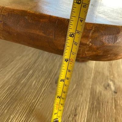 POTTERY BARN blonde mango wood paddle pedestal cheese board