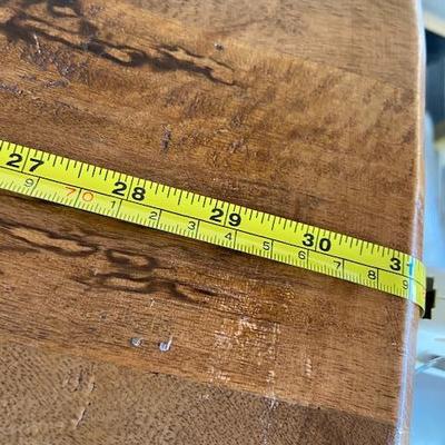 POTTERY BARN blonde mango wood paddle pedestal cheese board