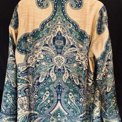 Collection of 5 Pc Curated by our Stylist: Shades of Peacock Cobalt Coldwater Creek, Winter Silks Sized XL - 1X  LOT#159
