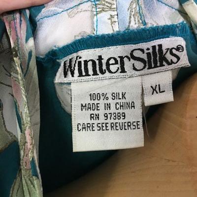 Collection of 5 Pc Curated by our Stylist: Shades of Peacock Cobalt Coldwater Creek, Winter Silks Sized XL - 1X  LOT#159