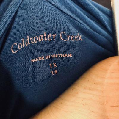 Collection of 5 Pc Curated by our Stylist: Shades of Peacock Cobalt Coldwater Creek, Winter Silks Sized XL - 1X  LOT#159