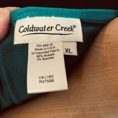 Collection of 5 Pc Curated by our Stylist: Shades of Peacock Cobalt Coldwater Creek, Winter Silks Sized XL - 1X  LOT#159