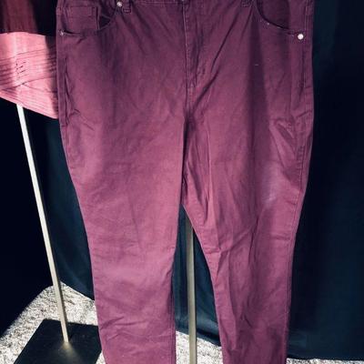 5 Pcs Wine Navy and Mauve Collection curated by our Stylist Size XL, XXL, 1X Norm Thompson, Soft Surroundings, Blue Fish, Acitve Life #160