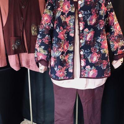 5 Pcs Wine Navy and Mauve Collection curated by our Stylist Size XL, XXL, 1X Norm Thompson, Soft Surroundings, Blue Fish, Acitve Life #160
