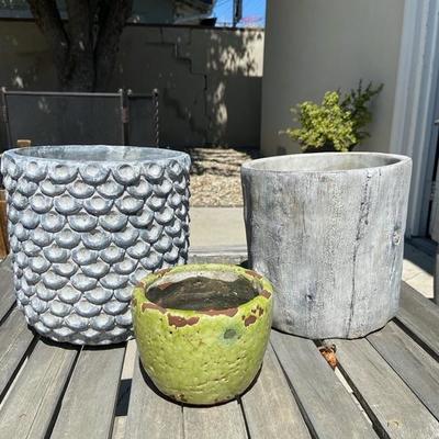 SET OF 3 ANTHROPOLOGIE PLANTERS