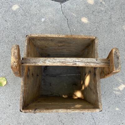 LARGE ANTIQUE CHINESE WATER BUCKET WITH ORIGINAL IRON FITTINGS SHANDONG PROVINCE