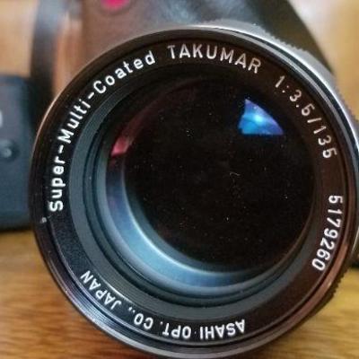 LOT #214: Vintage 35mm Camera Accessory Bundle (Lens, Brush and Flash w/ Case)