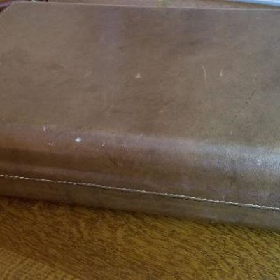 LOT #215: (2) Vintage Leather Briefcases (both open)