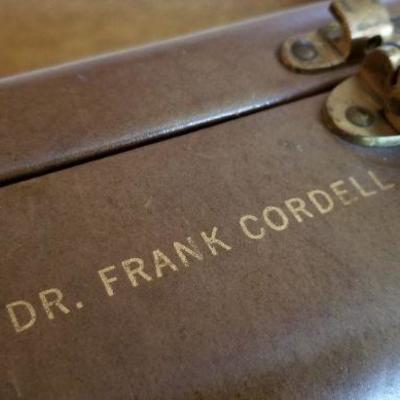 LOT #215: (2) Vintage Leather Briefcases (both open)