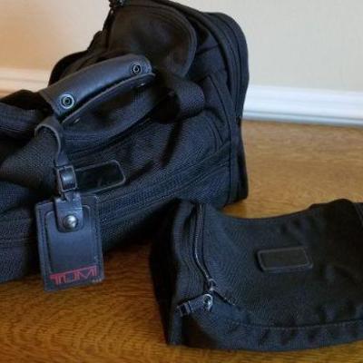 LOT #217: TUMI  Soft Travel Bag with Small Makeup/Personals Bag