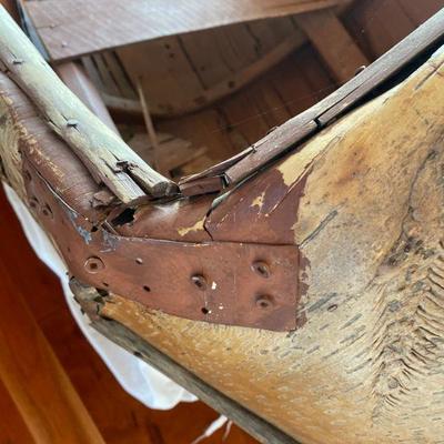 Lot #400 Antique Hand Crafted Birch Bark Canoe Circa 1900 