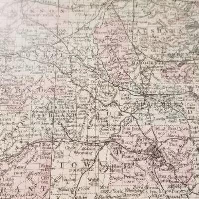 LOT #220: State of Michigan and Wisconsin Antique Map