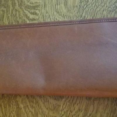 LOT #221: COACH Brown leather Storage Pouch 