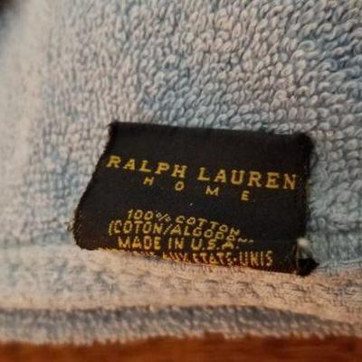 LOT #222: Set of Ralph Lauren Home Bath Towels Blue