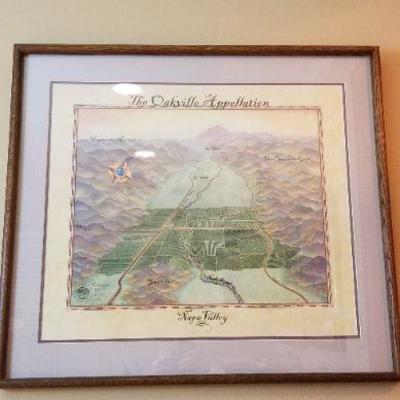 LOT #224: Vintage "The Oakville Appellation" Vinyard Map of NAPA VALLEY California