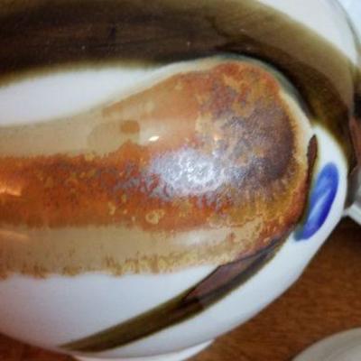LOT #226: Signed Large Bowl and Vessel w/ Lid