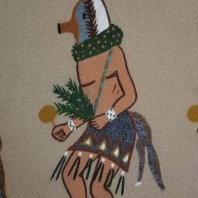 LOT #227: Huge Navajo Sand Painting