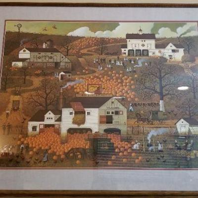 LOT #232: Vintage Signed and Numbered Charles Wysocki Large Print 