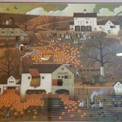 LOT #232: Vintage Signed and Numbered Charles Wysocki Large Print 