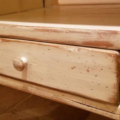 LOT #234: Wood Towel Storage Shelf w/ Drawer