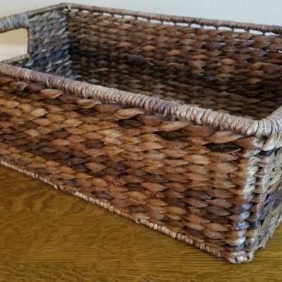 LOT #235: Woven Straw Storage Basket