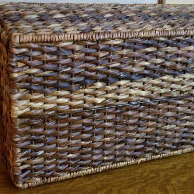 LOT #235: Woven Straw Storage Basket