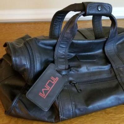 LOT #238: TUMI Blacl Soft Leather Travel Bag