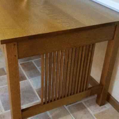 LOT #241: Vintage STICKLEY Brown 3-Drawer Office Desk