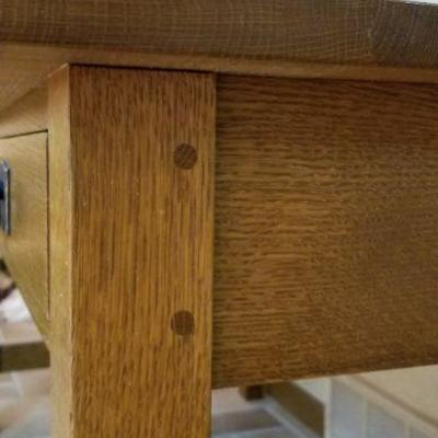LOT #241: Vintage STICKLEY Brown 3-Drawer Office Desk