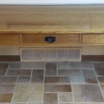 LOT #241: Vintage STICKLEY Brown 3-Drawer Office Desk